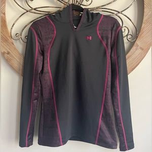 Ladies Under Armour Coldgear Hooded Pullover Sz M